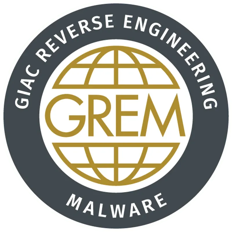 Certificatul GIAC Reverse Engineering Malware — deschide originalul